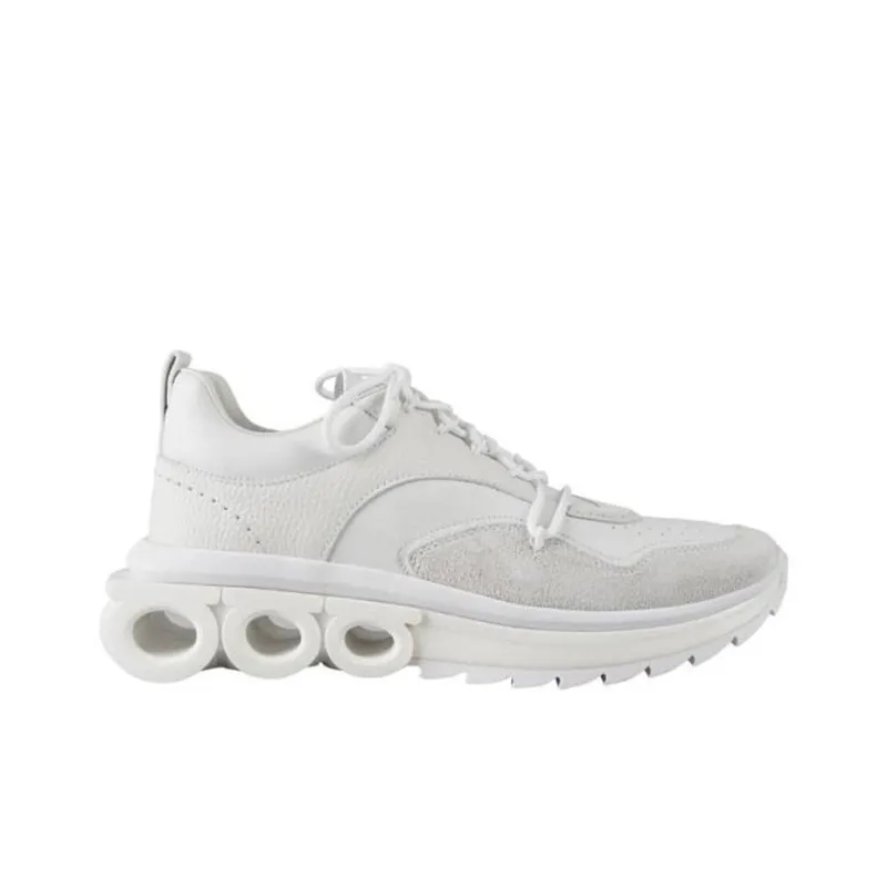 FERRAGAMO Panelled 50mm Leather Sneakers-1