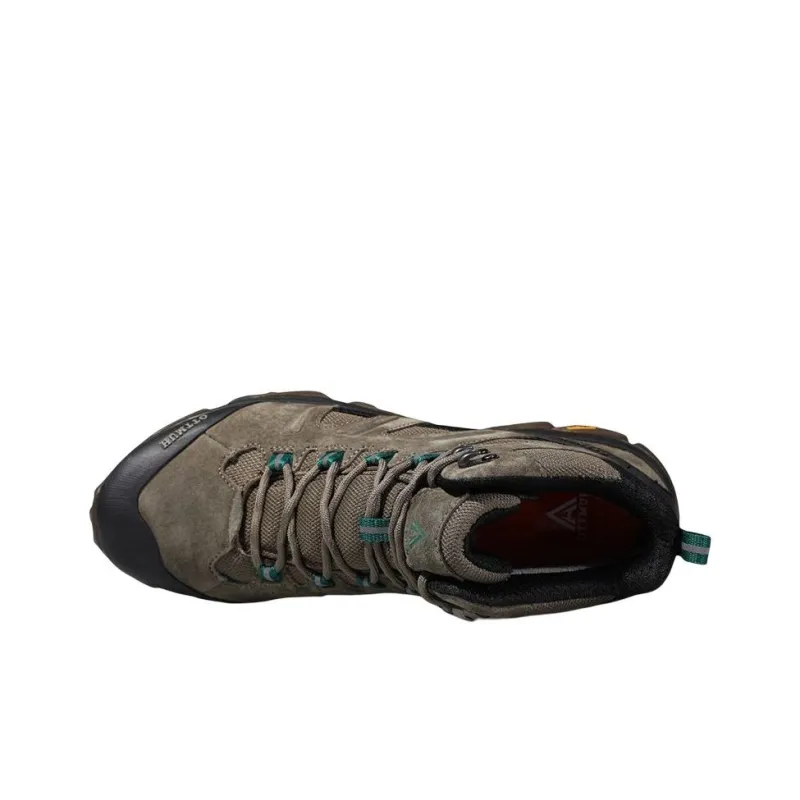 HUMTTO Shock Absorbers With Slip Resistant And Abrasion Resistant Properties High Top Outdoor Shoes Khaki-2