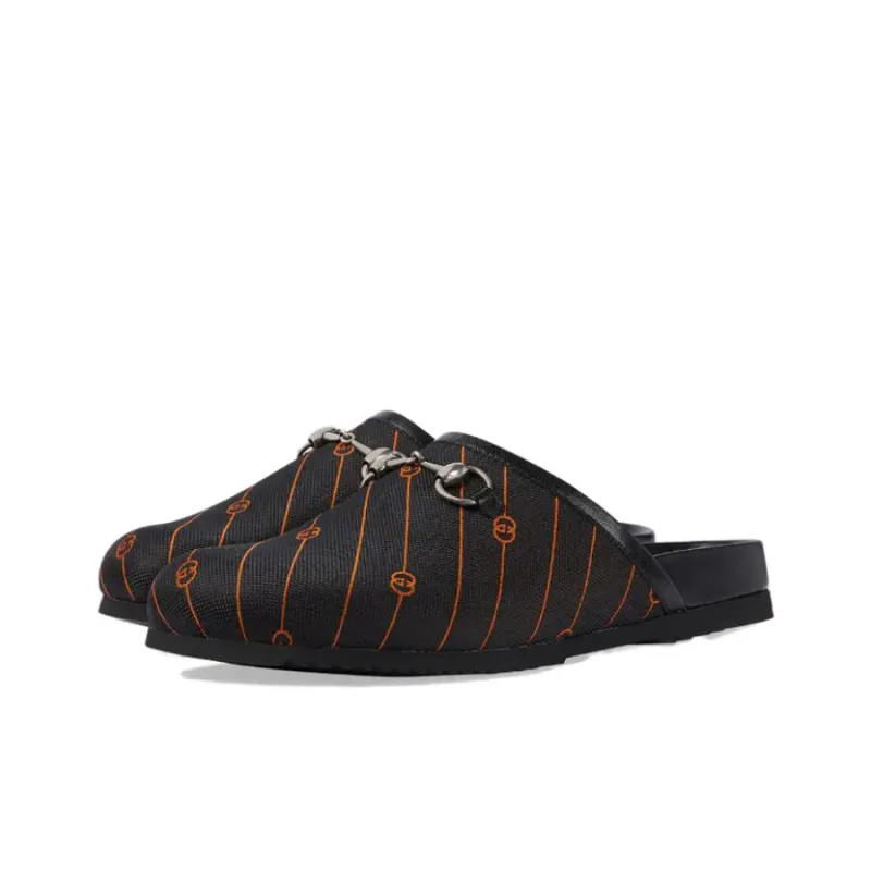 GUCCI Wrap-toe Slippers Men's Black-1
