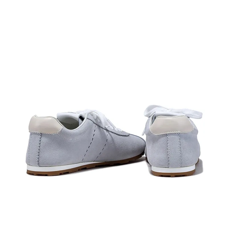 BELLALILY Low-Top Casual Shoes 1cm Women's Green Apricot Light Blue Dusty Pink-10