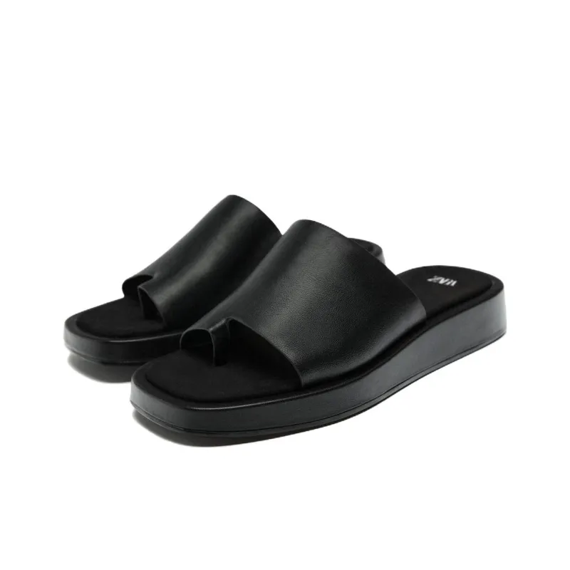 ZARA Quiet Slide Slippers Women's Black-1