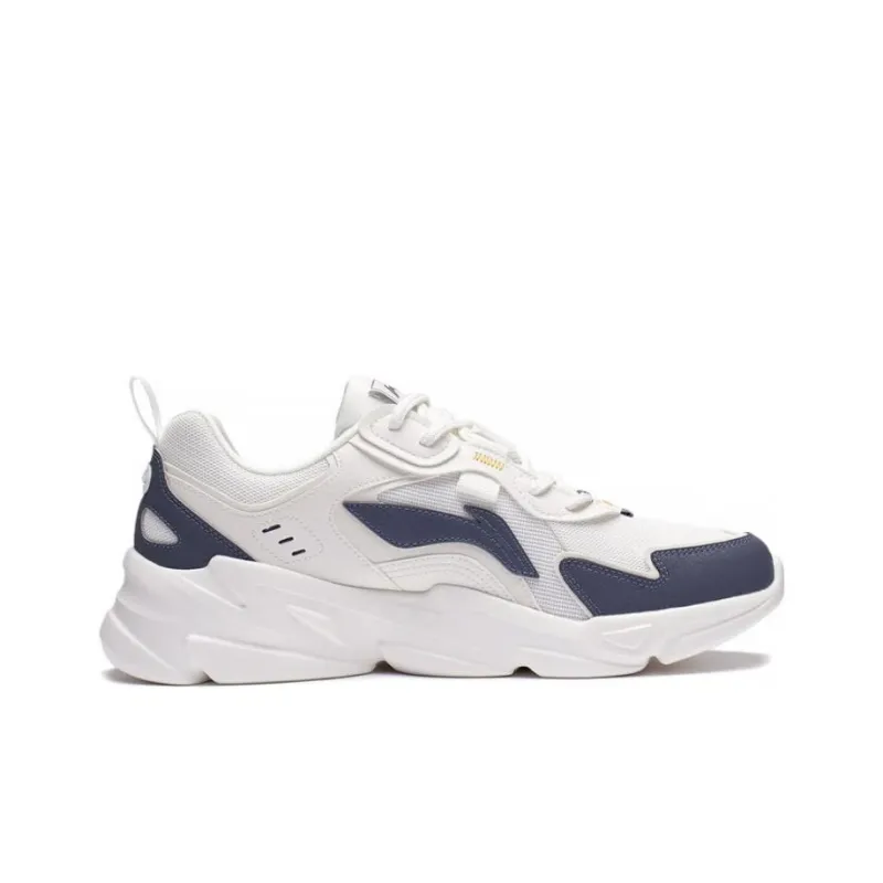LiNing Cloud Sea Anti Slip Wear Resistant Low Top Casual Shoes Men's White Gray-1