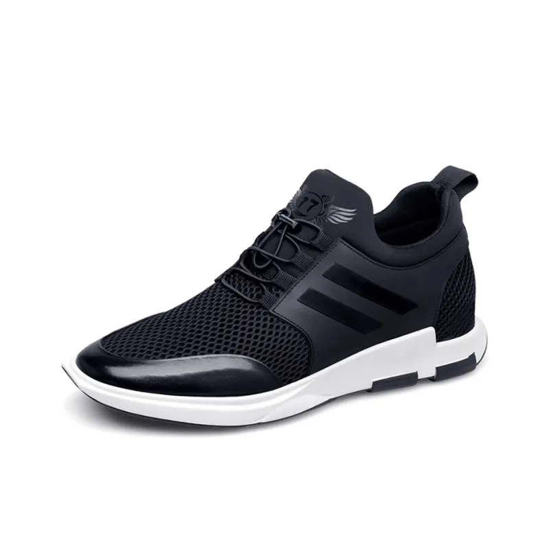 SULEGAO Lightweight Low Top Casual Shoes 7cm Unisex-12
