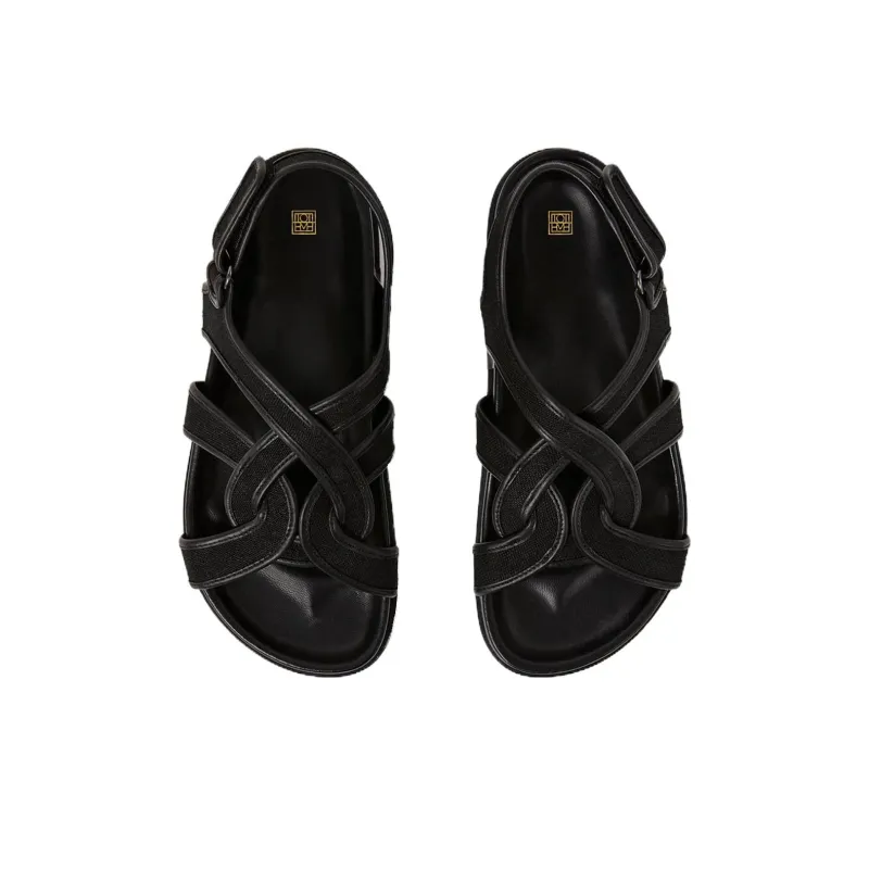 TOTEME Strap Sandals Women's Black-4