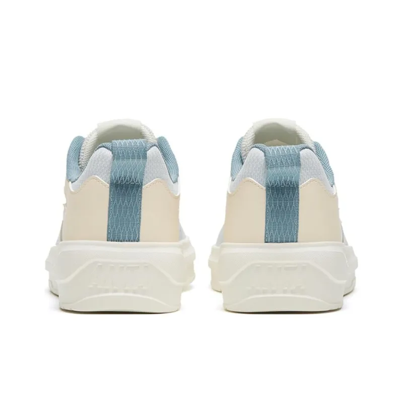 Anta Anti-Slip And Wear-Resistant Lightweight Low-Top Skateboard Shoes Women's Oatmeal White-3