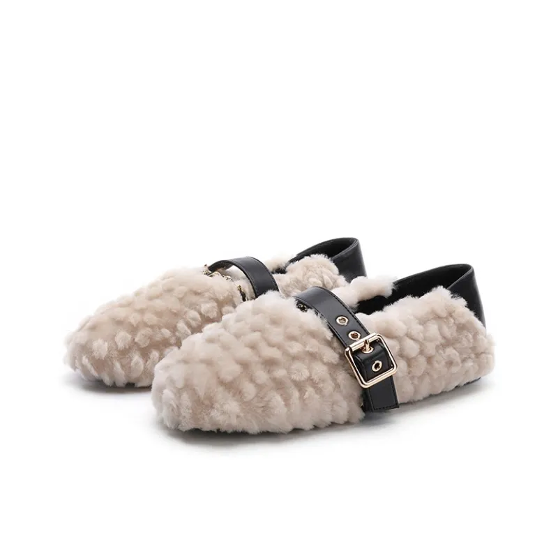 AITA Eta Low Top Flat Faux Fur Shoes Women's-12