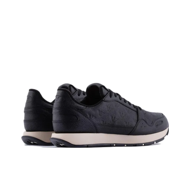 EMPORIO ARMANI Cushioning Low Top Sports Casual Shoes Men's Black-4