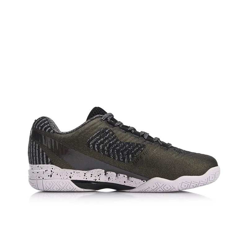 LiNing Pioneer Cushioning Rebound Low Top Running Shoes Unisex Black Green-1