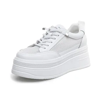 NRDROFFICIAL Cushioning Balance Wear-Resistant Lightweight Slip-Resistant Low-Top Skateboard Shoes Women's White