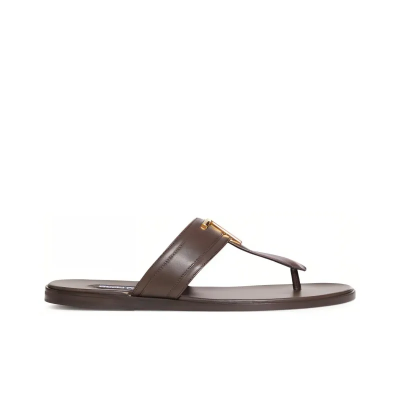 TOM FORD Logo-plaque Flat Slides-1