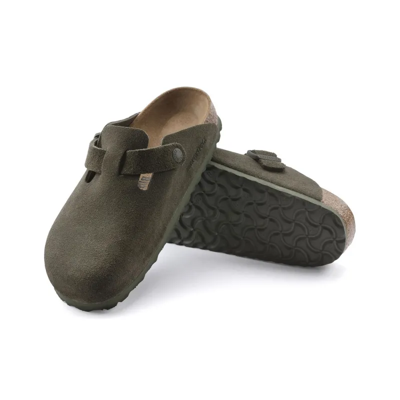 Birkenstock Boston Suede Leather Narrow Fit 'Thyme'-4
