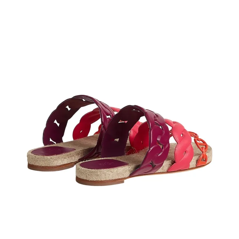 HERMES Gwen Stylish Sandals Women's Pink Purple Orange-3