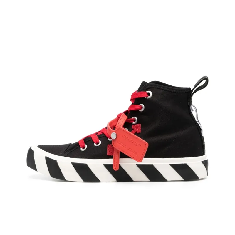 OFF WHITE Vulcanized Hi Black Red Canvas-0