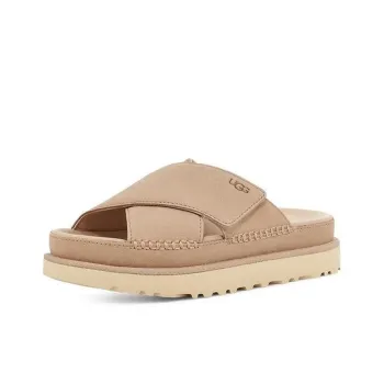 UGG Goldenstar Cross Slide Driftwood Women's
