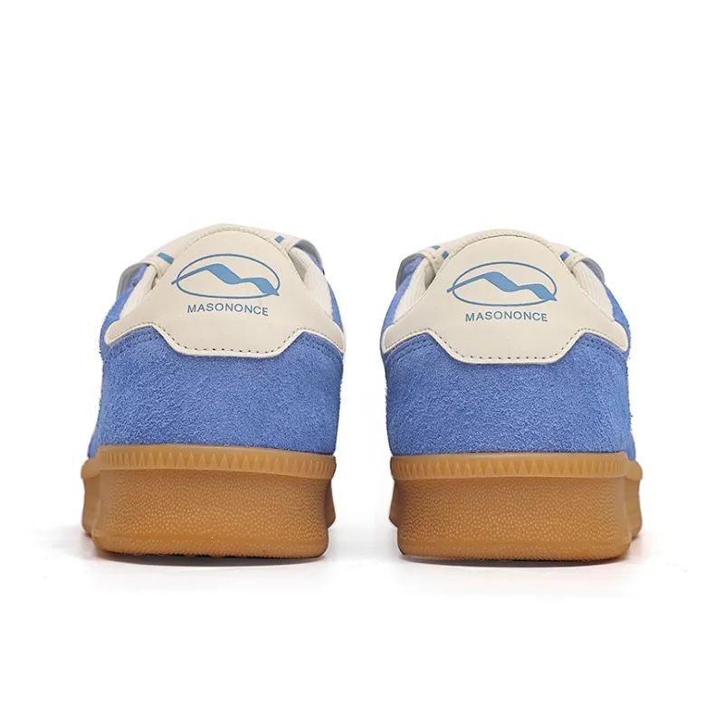 MASONONCE German Army Trainers Low Top Skateboard Shoes Unisex Blue-4