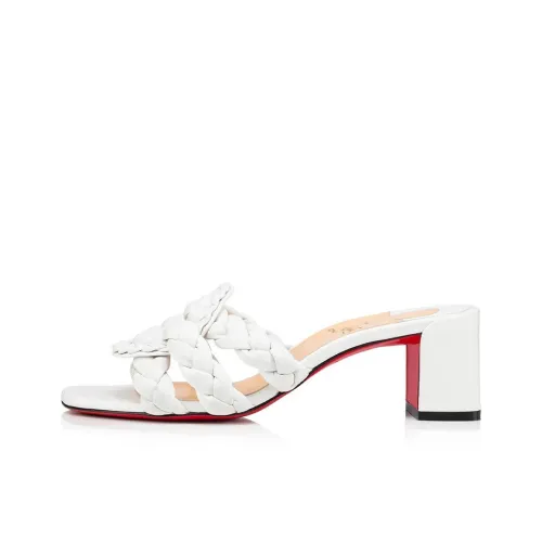 Christian Louboutin Slide Slippers Women's White/Red