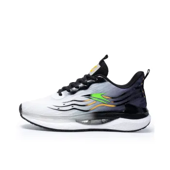 Kinglake Slip-Resistant Low-Top Running Shoes Unisex White Gray Green