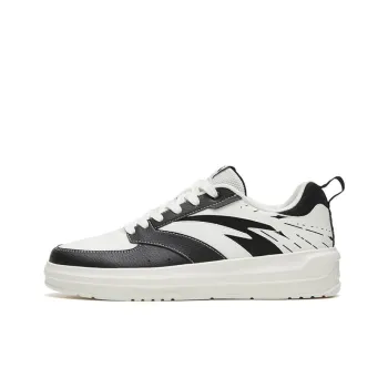 Anta Young Generation Anti Slip And Wear Resistant Lightweight Low Top Skateboard Shoes Black White