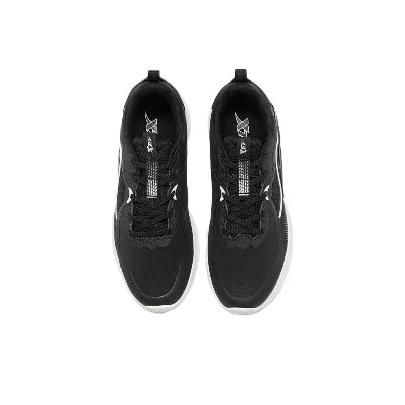 XTEP Shock Absorbers With Slip Resistant And Abrasion Resistant Properties Low Top Running Shoes Women's Black White-3