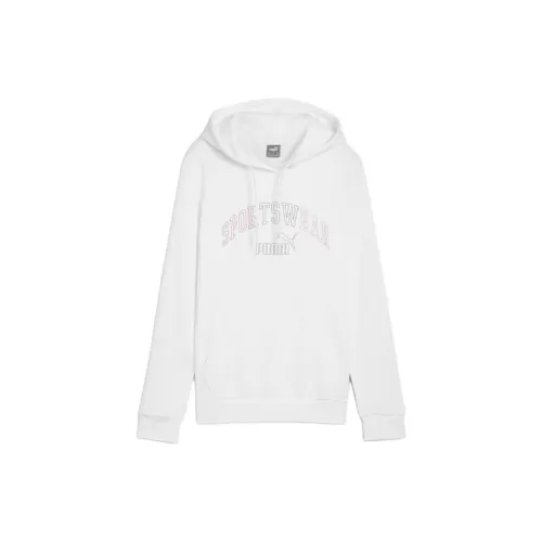 PUMA ESS+ LOGO LAB Sweatshirts Women's White