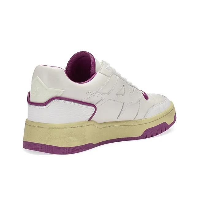 ASH BLAKE Collection Low Top Skateboard Shoes Women's White Purple-2