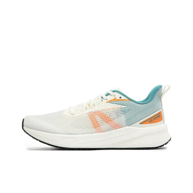 361° Cushioning Anti Slip And Wear Resistant Low Top Running Shoes Men's White Blue-0