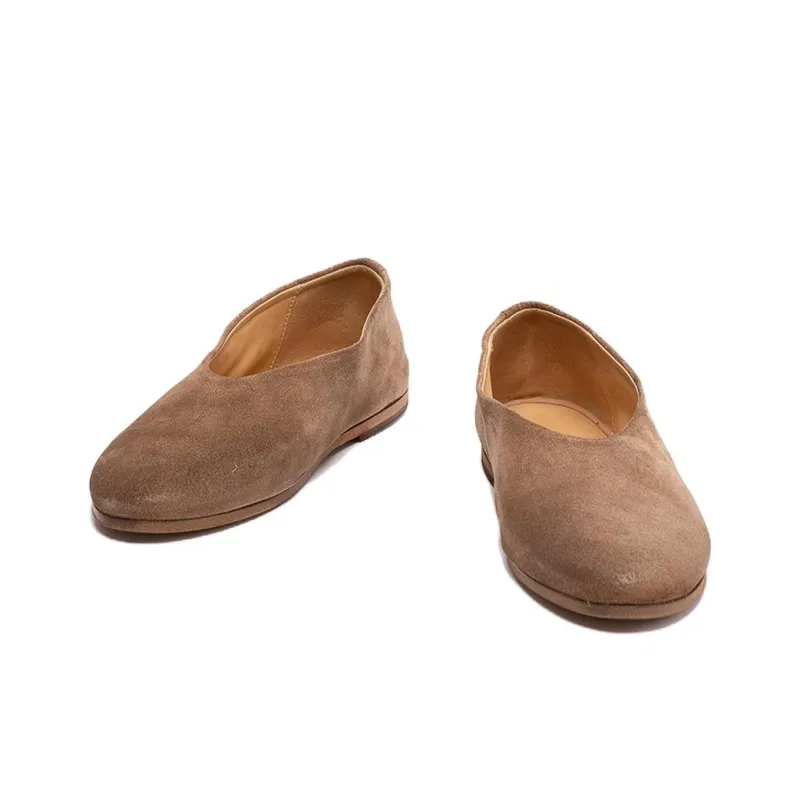 Marsèll Almond-toe Suede Ballerina Shoes-3
