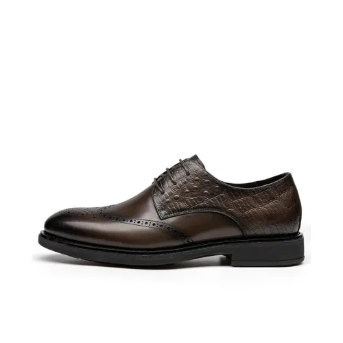LEAVELAND Dress Shoes Men's Brown