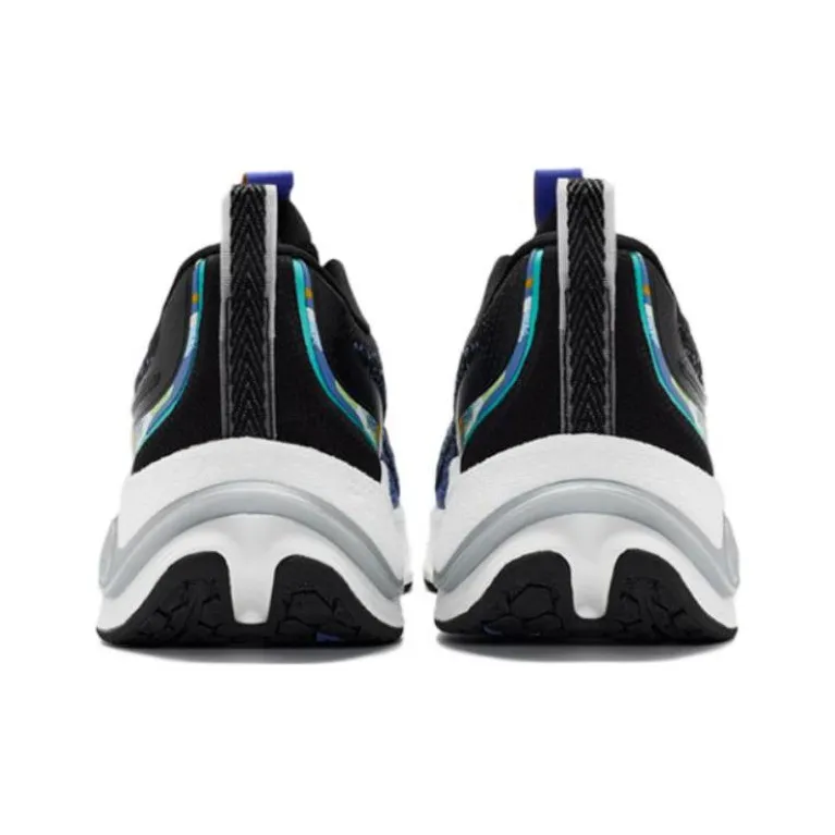 XTEP Cushioning Anti Slip And Wear Resistant Low Top Running Shoes Men's Black Green Blue-4