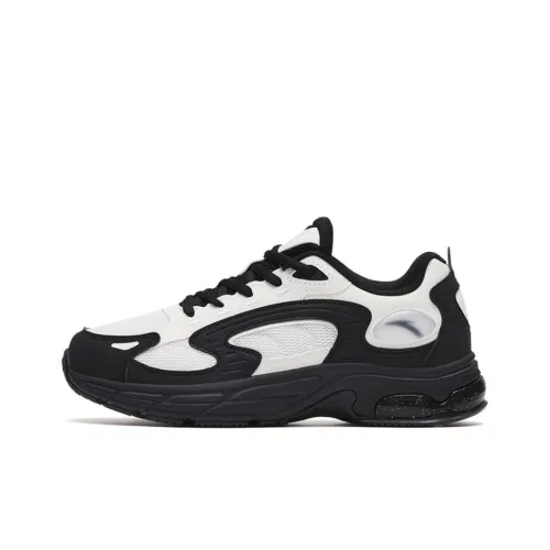 Anta Cushioning Anti Slip And Wear Resistant Low Top Running Shoes Women's White Black