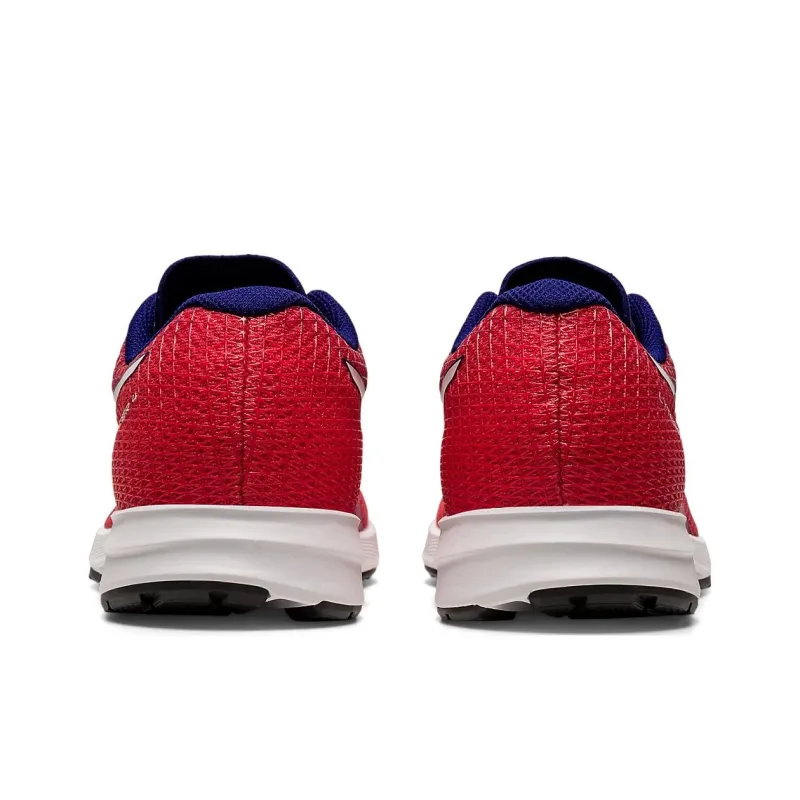 Asics Lyteracer 4 Cushioning, Slip Resistant, And Abrasion Resistant Low Top Running Shoes Women's Red White-5