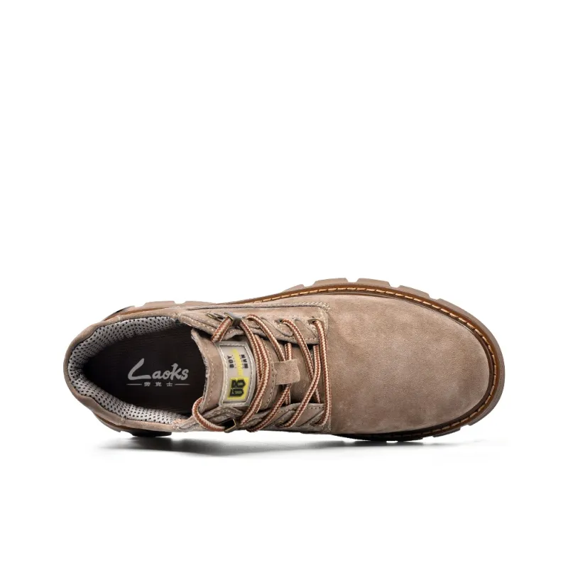 Laoks Men's Casual Shoes Men Low Top Yellow/Brown/Beige-9