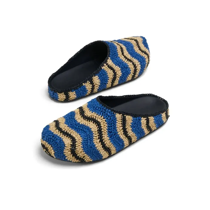 No Vacancy Inn x MARNI Quick Dry Closed Toe Slippers Men's Blue Black-4