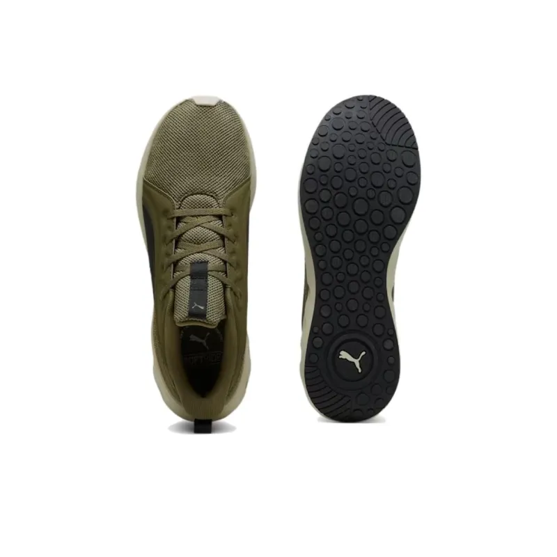 PUMA Softride Anti-Slip Wear-Resistant Low-Top Casual Running Shoes Unisex Olive Green-3