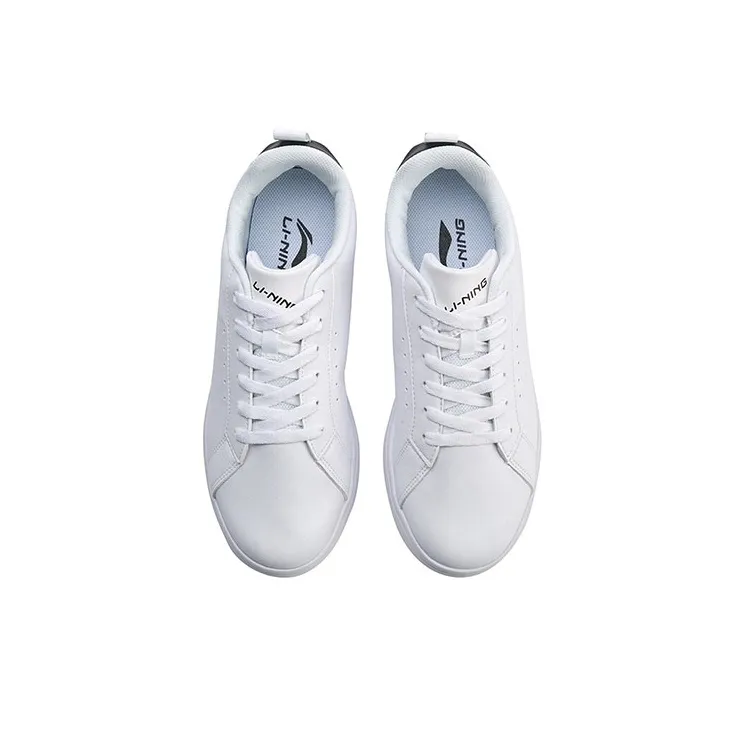 LiNing Coverage Warm Slip-Resistant Low-Top Skateboard Shoes Men's White-2