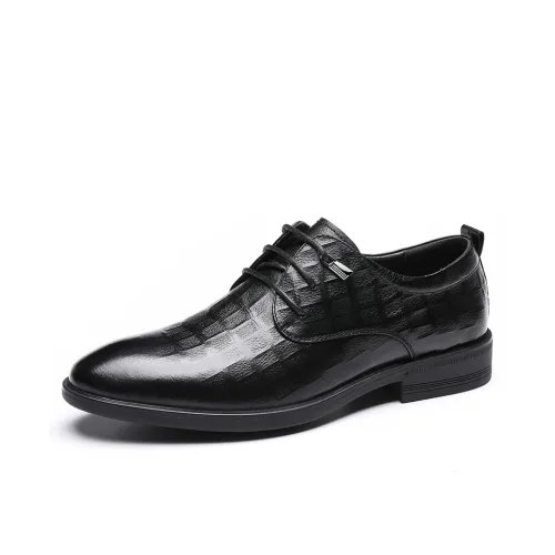 QIAONAI Dress Shoes Men Low-Top Black