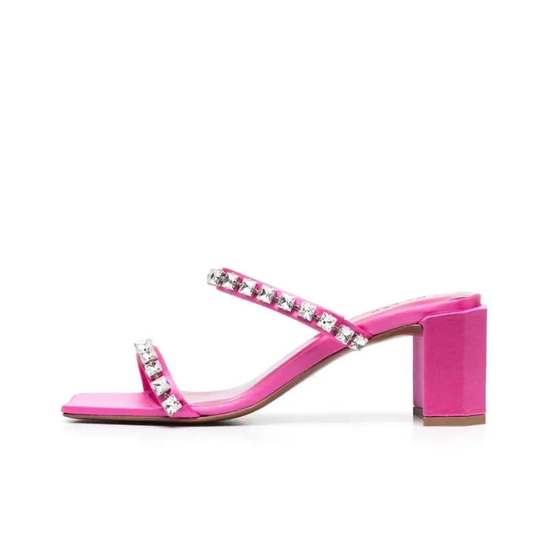 By Far Tanya Crystal-embellished 70mm Mules-0