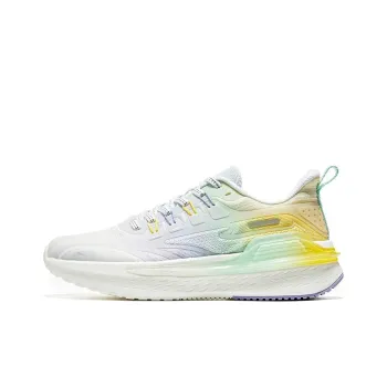 Erke Cushioning Anti Slip And Wear Resistant Low Top Casual Running Shoes Women's True White Cherry Blossom Purple