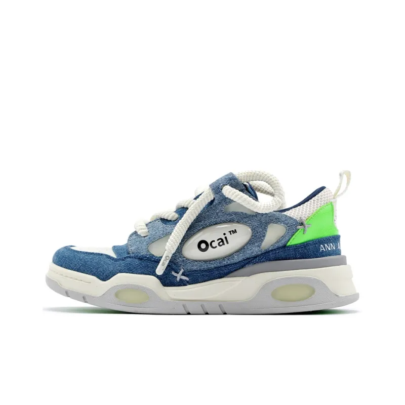 Ocai Low Top Skateboard Shoes Unisex Blue-0
