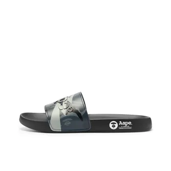 Aape Rubber Sole Abrasion-Resistant Slide Slippers Unisex Lightning Blue