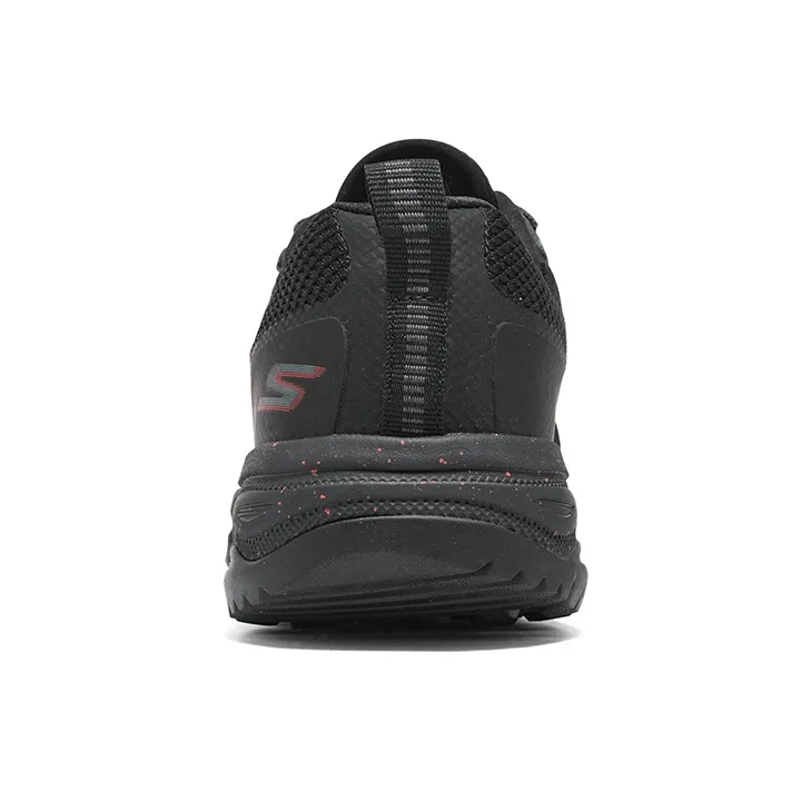 Skechers Breathable Low Top Running Shoes Men's Black-4