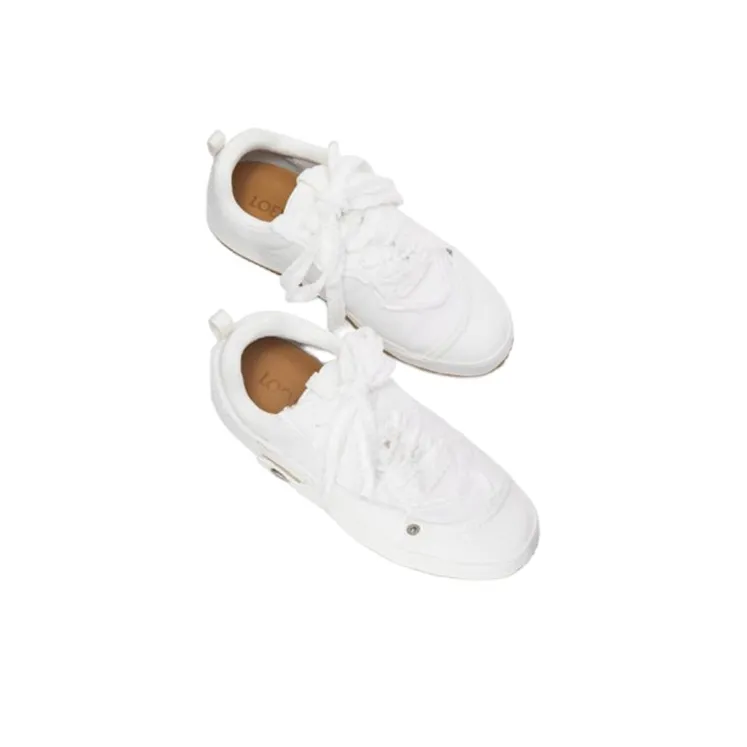 LOEWE Stylish Skateboarding Shoes Men's White-3