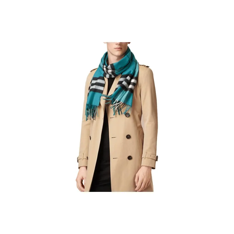 Burberry Knit Scarves Unisex Turquoise-2