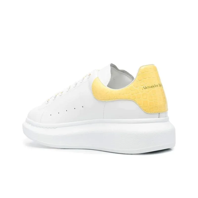Alexander McQueen Oversized Sneaker 'White Yellow Crocodile'-2