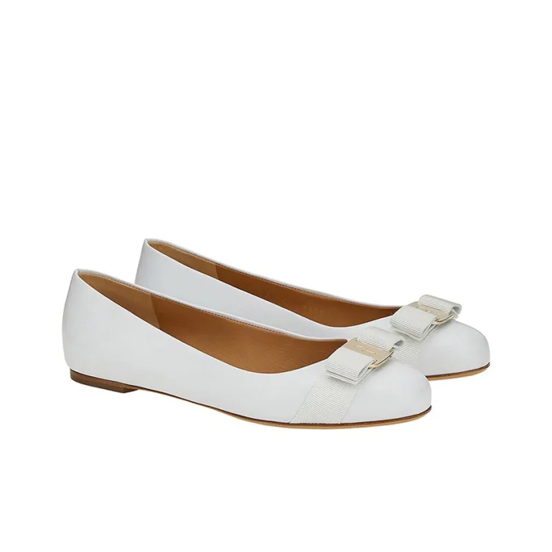 FERRAGAMO Flat Shoes Women's White-2