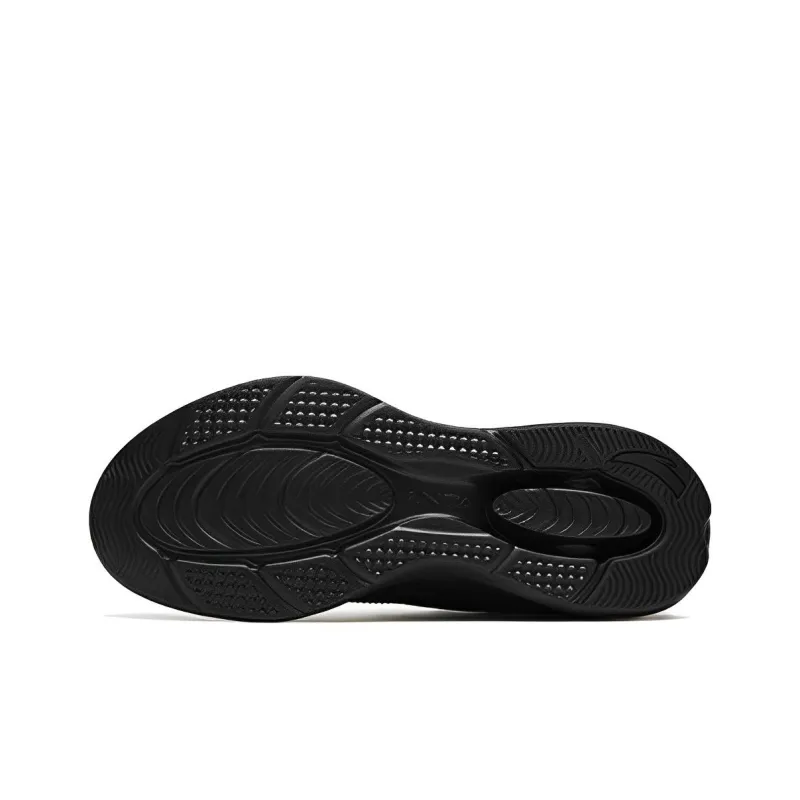 Anta Breathable Lightweight Rebound Low-Top Running Shoes Men's Bright Black-4