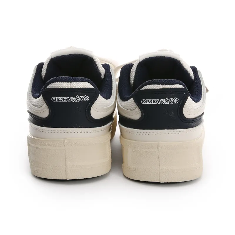 Lovely You Lightweight Low Top Skateboard Shoes Women's Beige Blue-3