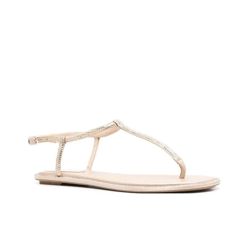 René Caovilla Diana Crystal embellished Flat Sandals Women's-2