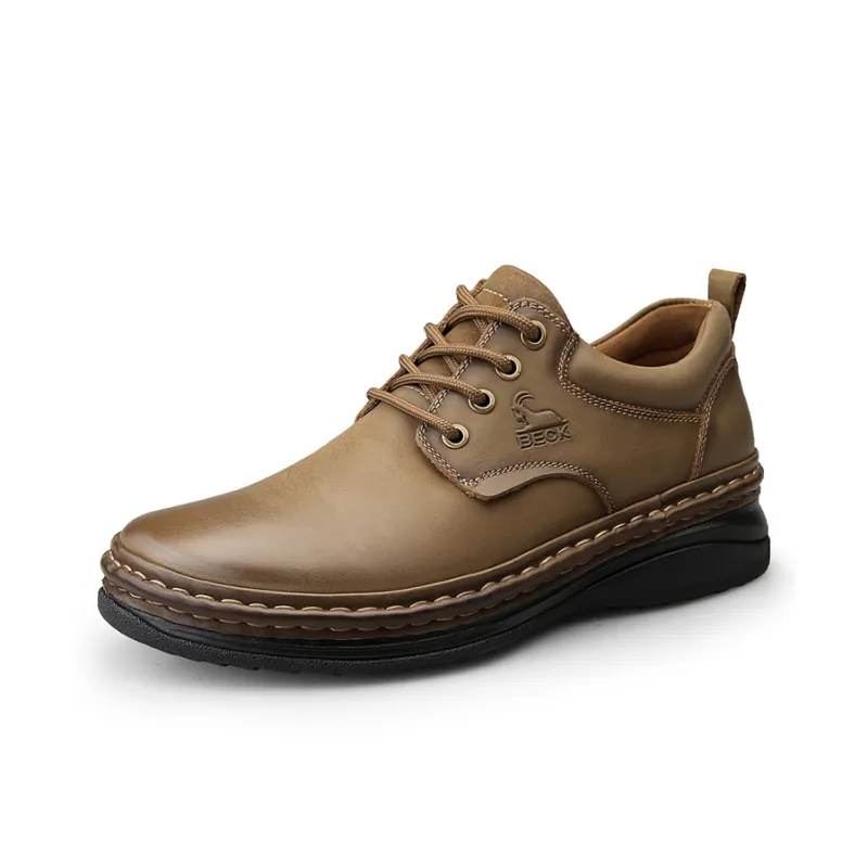 BECK Dress Shoes Men High Top Khaki-1