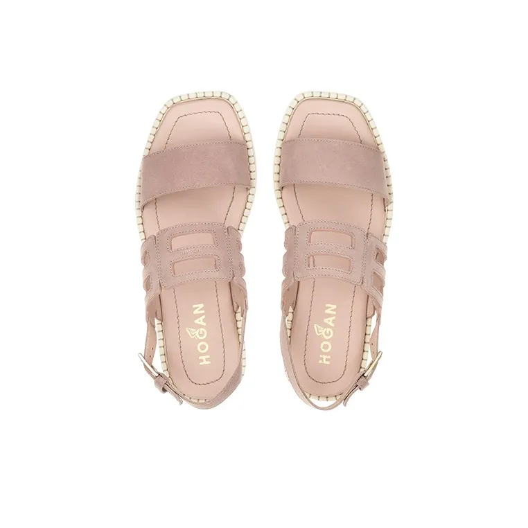 HOGAN H638 One Strap Sandals Women's Light Pink-4